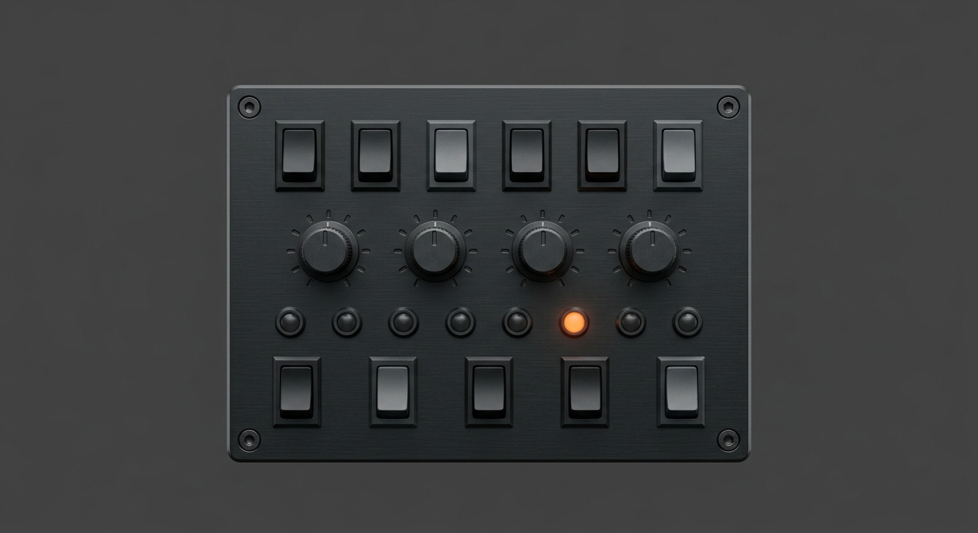 Industrial control panel representing AI adoption management and scaling