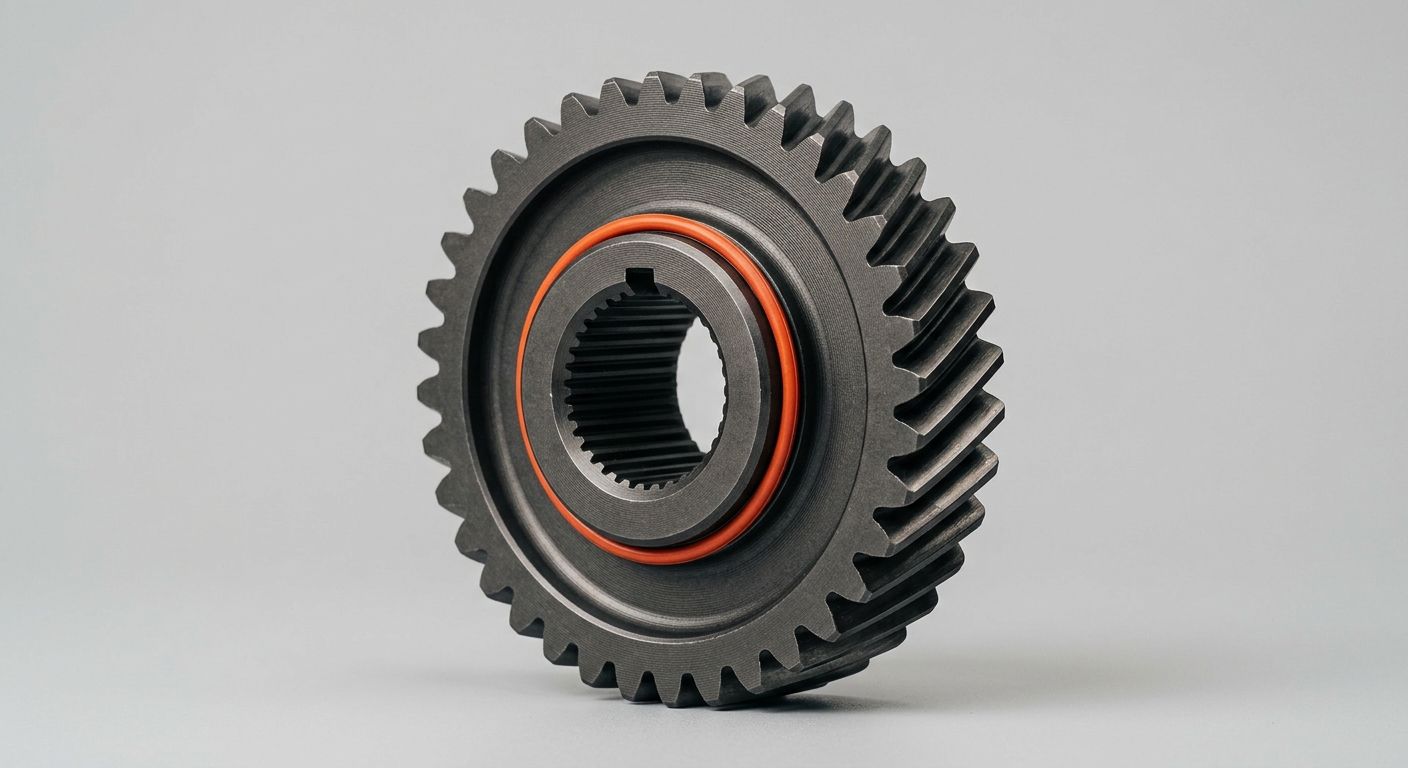 Precision automotive gear component representing German automotive suppliers using AI across their processes