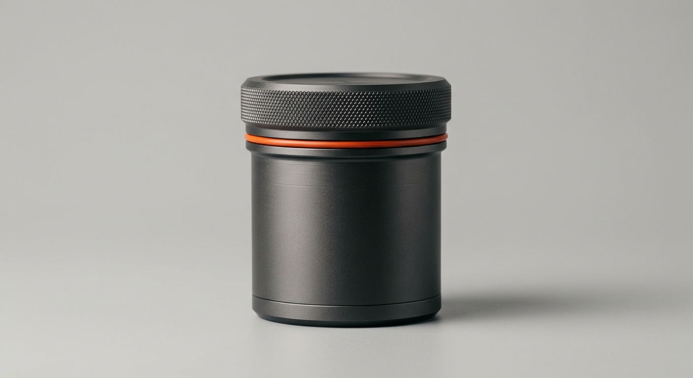 A sealed vault canister representing company knowledge kept in-house in a Company Brain