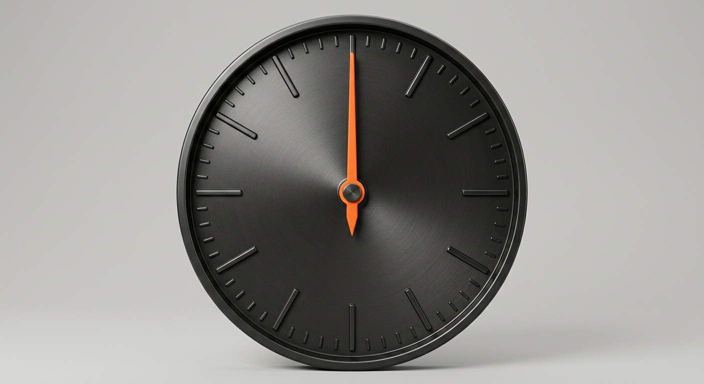Ein Zifferblatt rund um die Uhr als Sinnbild für einen KI-Mitarbeiter, der nachts und am Wochenende arbeitet