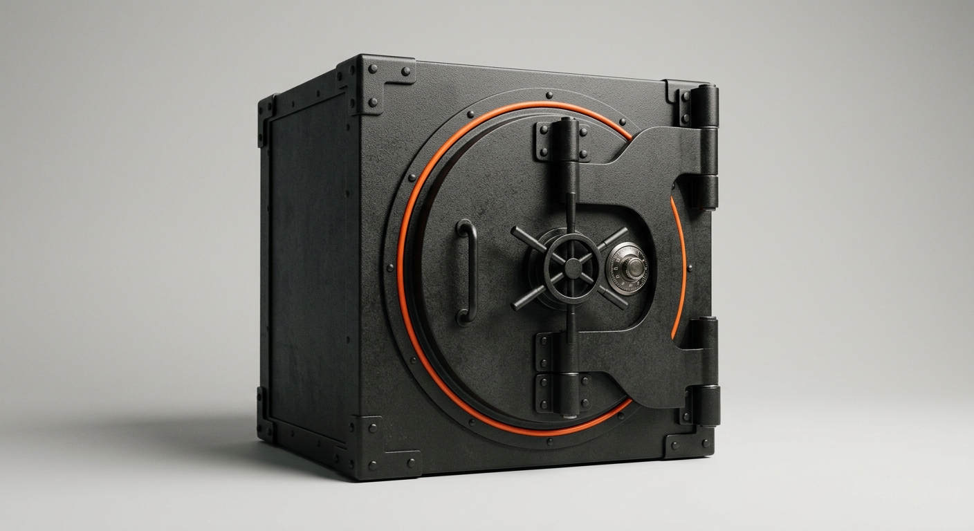 A sealed vault representing company data kept inside EU jurisdiction